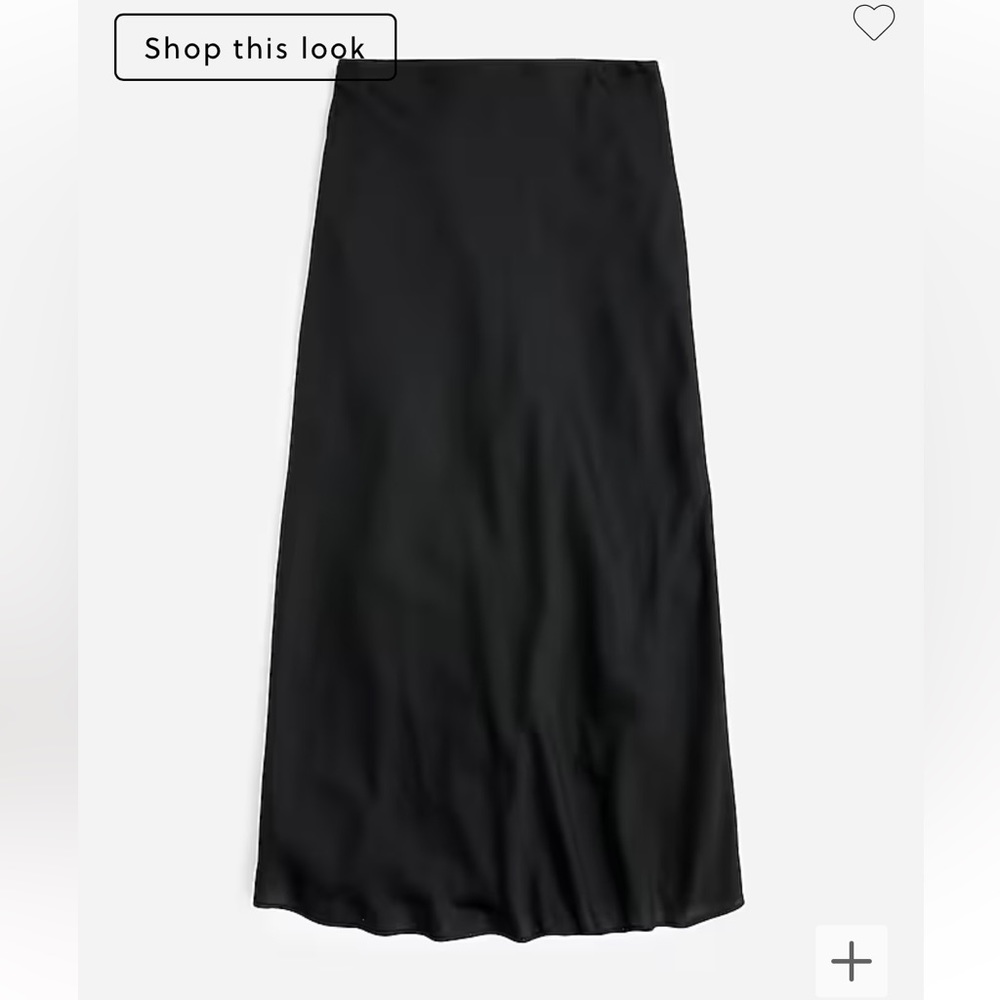 J. Crew Gwyneth Slip Skirt in Black Size Medium